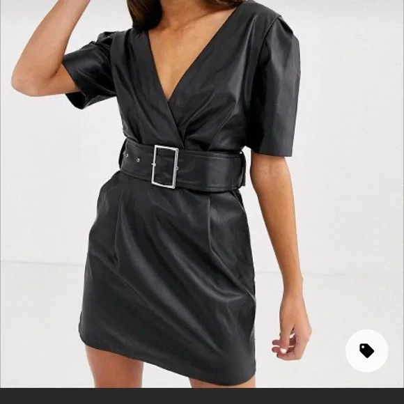 bershka black leather dress Off Shoulder Black Wedding Dresses Beaded Ball Gown Gothic Wedding Dress US0 / Black